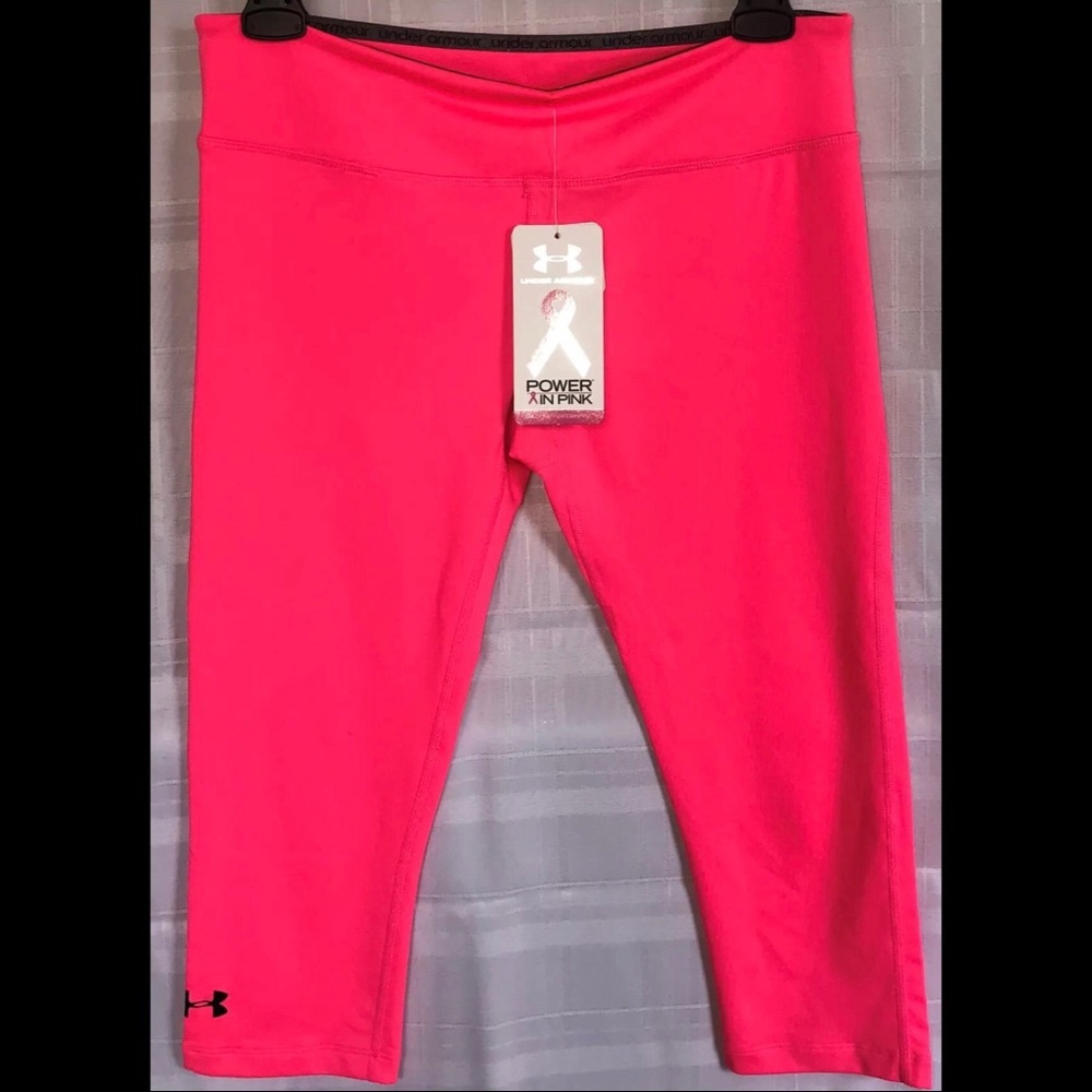 NWT Under Armour Power in Pink Leggings size: MED